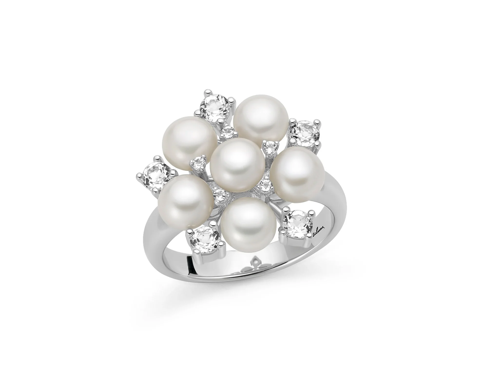 Anello di perle Unica con Bouquet di perle Oriente