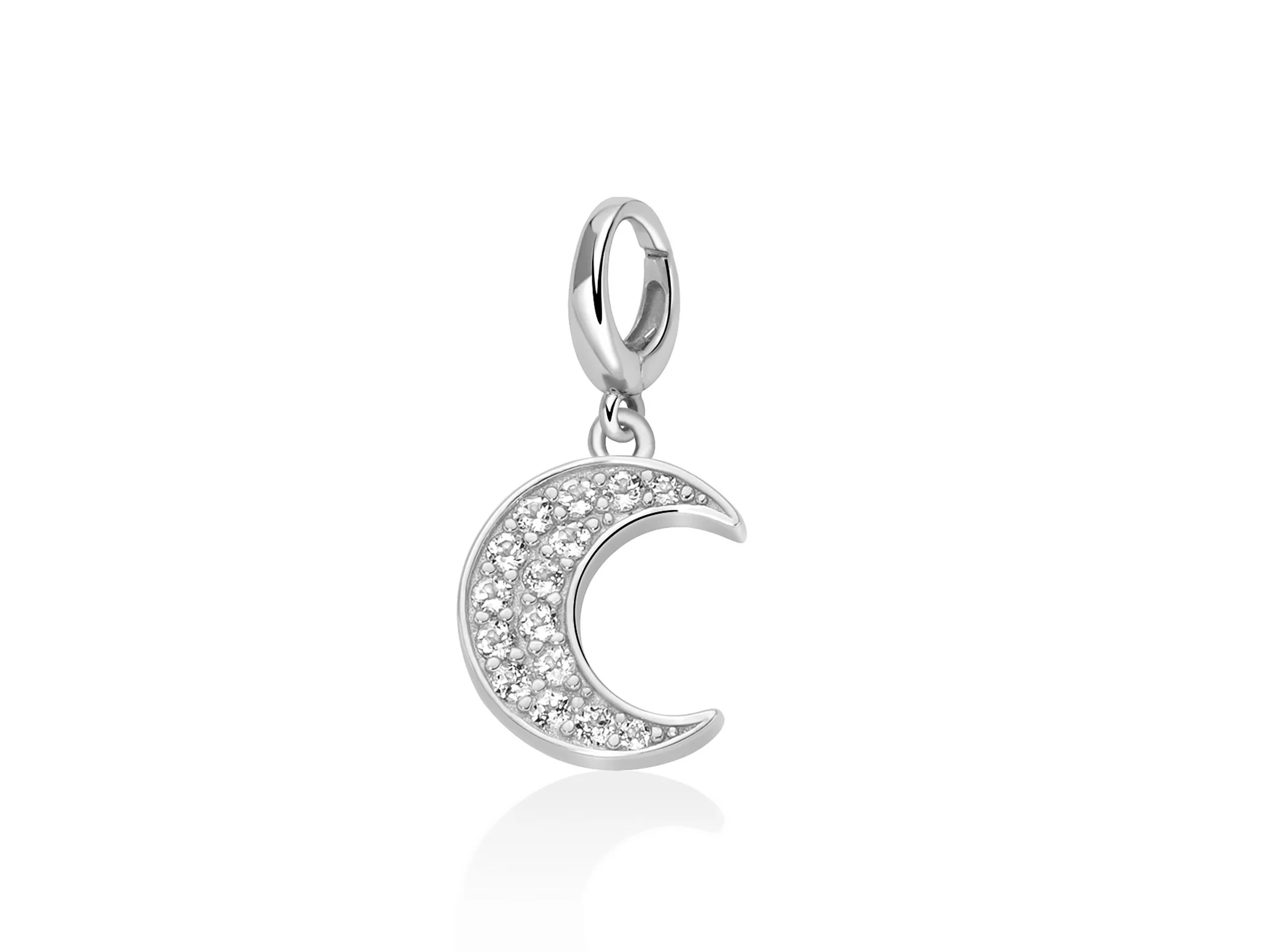 Charm pendente con topazi e argento luna