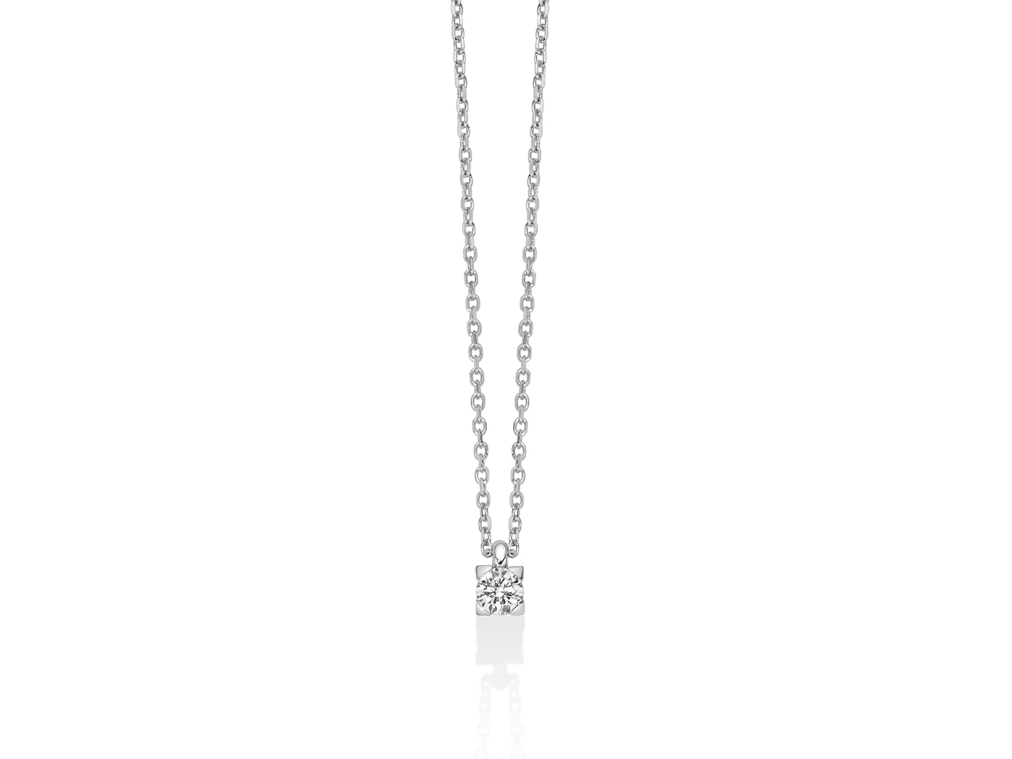 Collana punto luce Amore Infinito in platino e diamante - Image 3