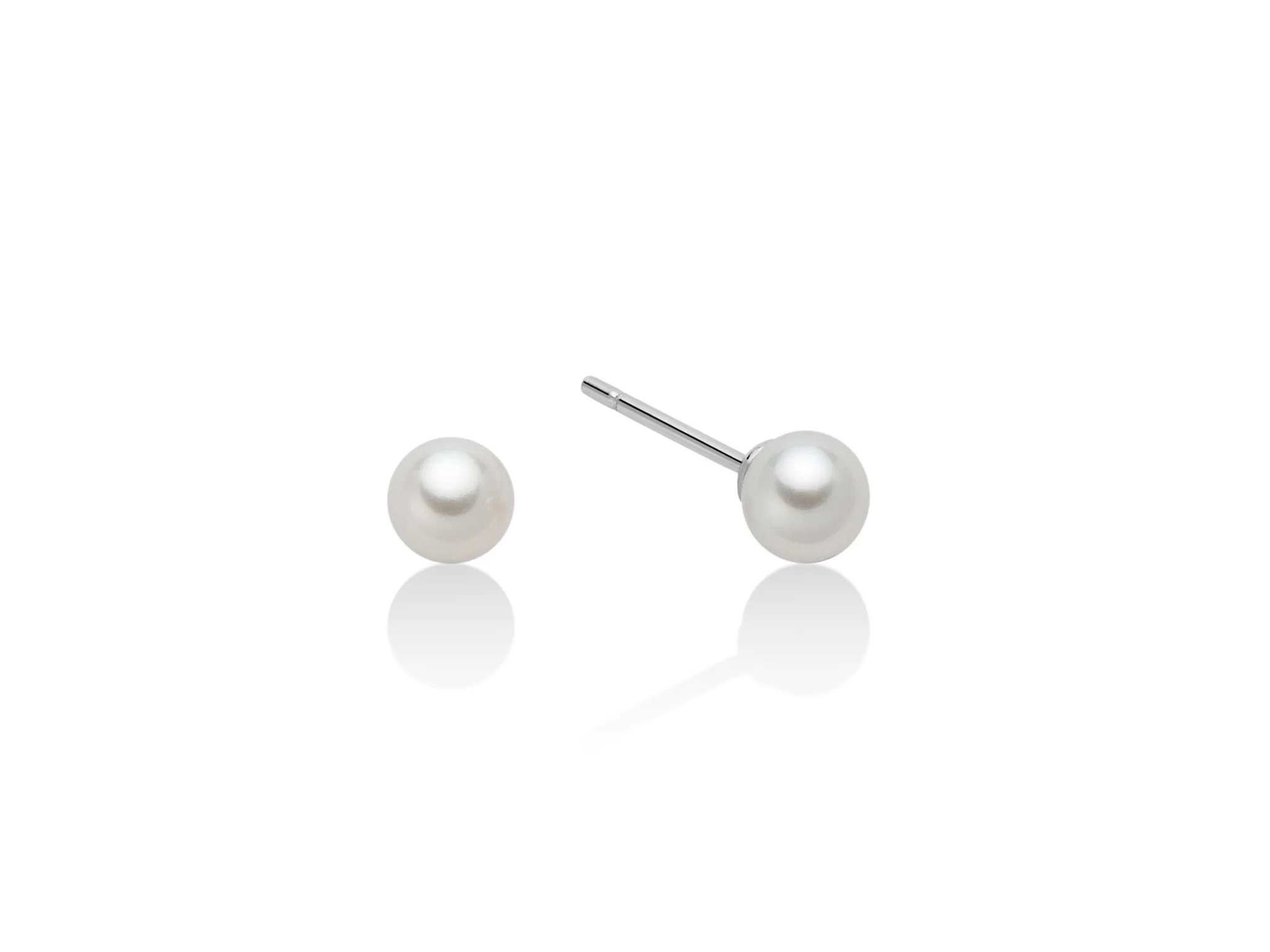 Orecchini di perle gemelle Oriente in oro bianco - Image 6